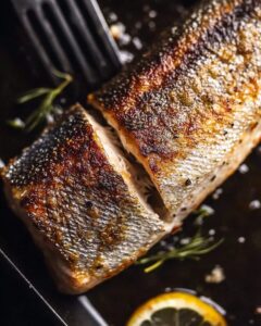 Crispy Skin Fish with Lemon Butter Sauce Recipe