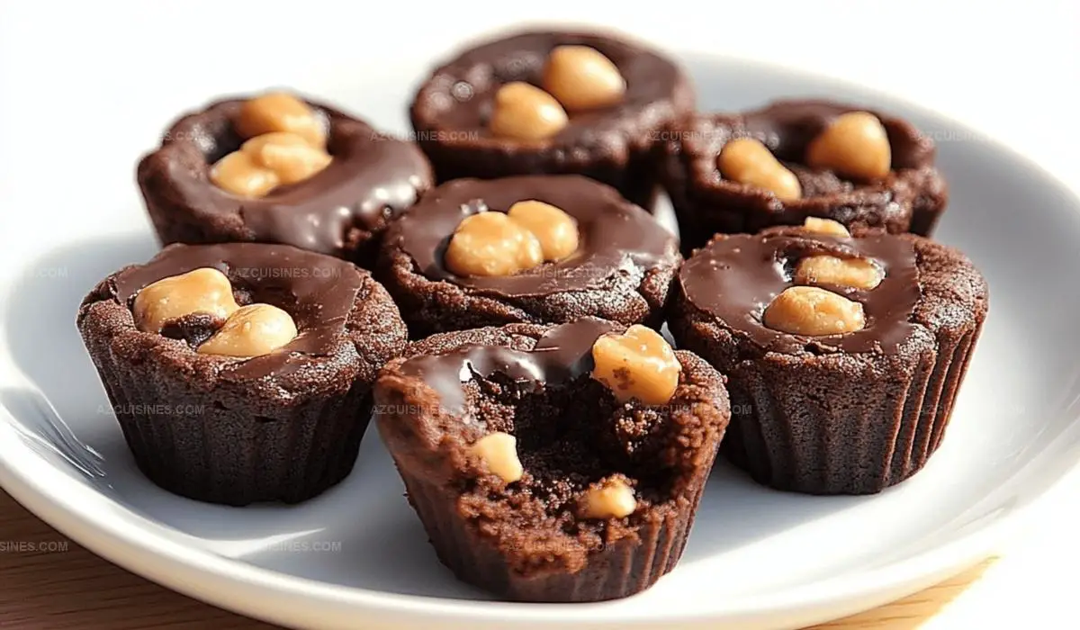 Chocolate Peanut Butter Brownie Bites Recipe