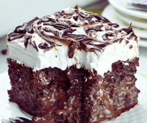 Marshmallow Chocolate Poke Cake Recipe