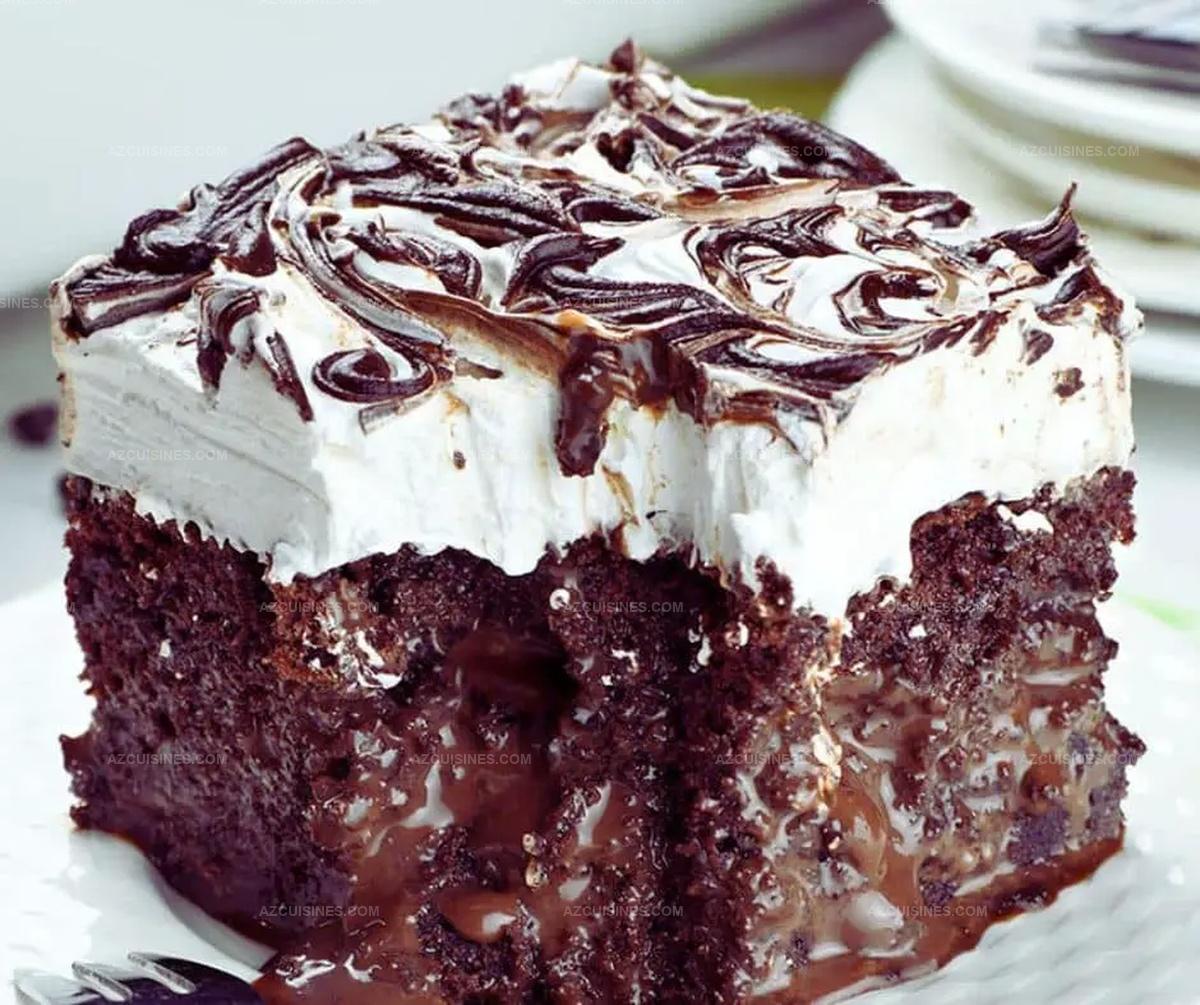 Marshmallow Chocolate Poke Cake Recipe