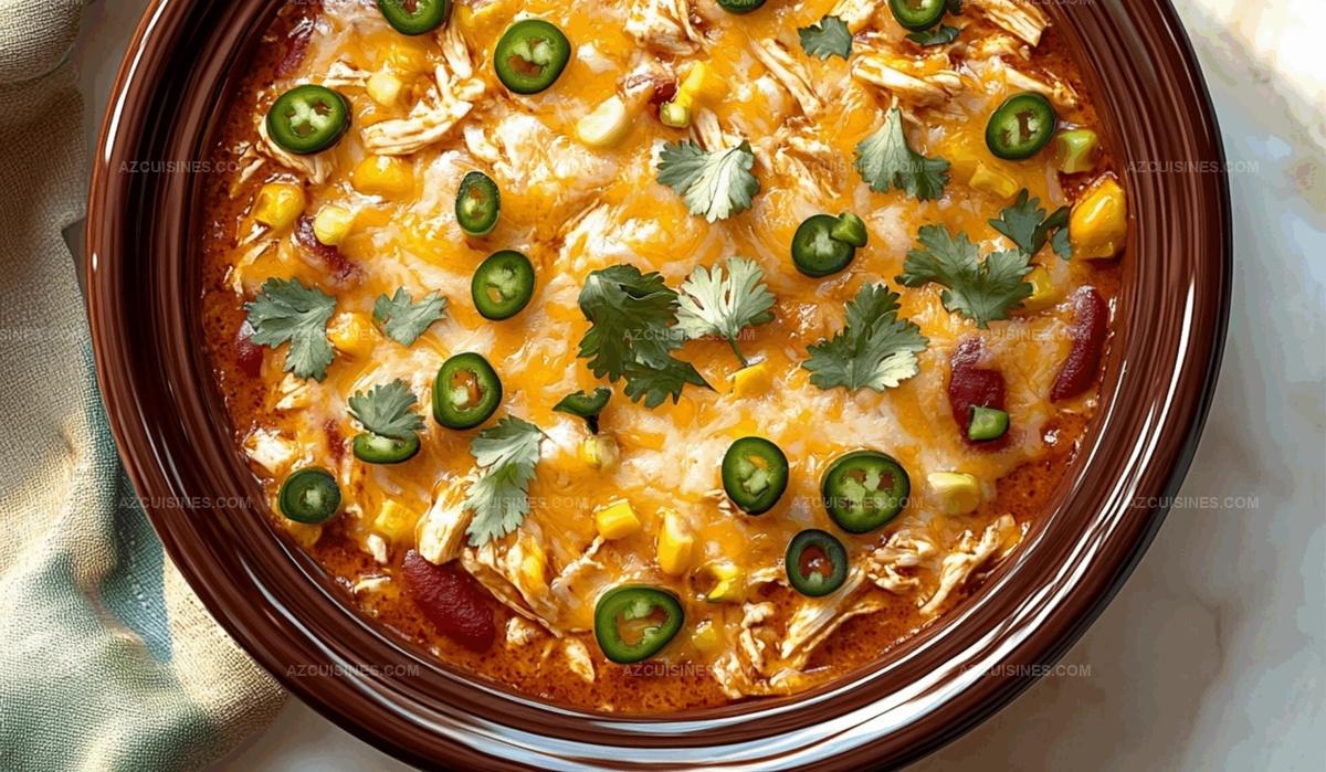 Crockpot Chicken Enchilada Casserole Recipe