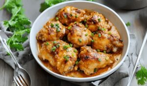Skillet Bang Bang Chicken Thighs Recipe