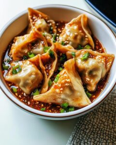 Chicken Wontons in Spicy Chili Sauce Recipe