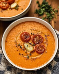 Creamy Roasted Garlic Tomato Soup Recipe
