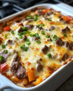 Philly Cheese Steak Casserole Recipe