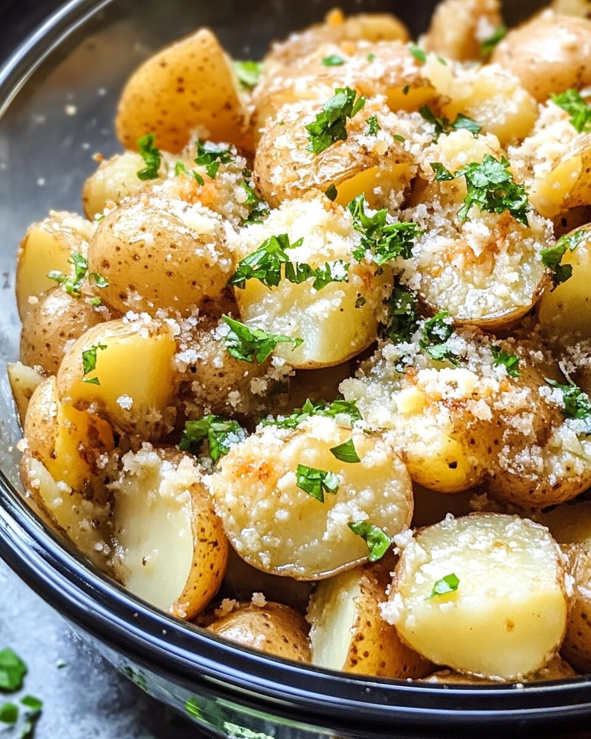 Garlic Parmesan Slow Cooker Potatoes Recipe