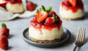 Skinny Cheesecake with Strawberries Recipe
