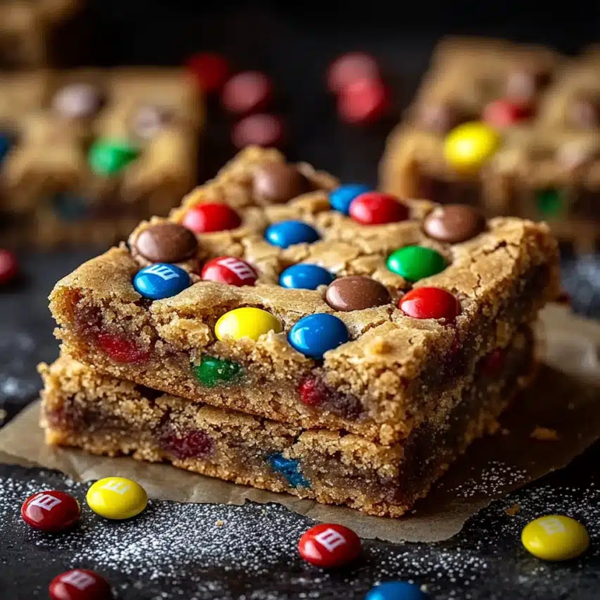 M&M Cookie Bars Recipe