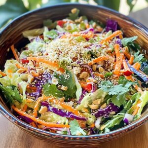 Spring Roll Salad with Peanut Dressing Recipe