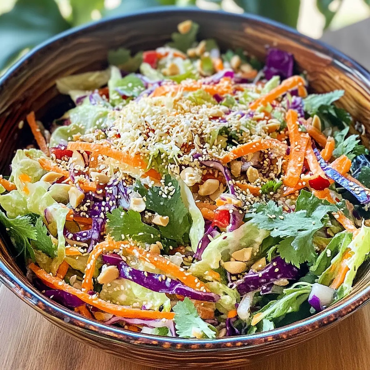 Spring Roll Salad with Peanut Dressing Recipe