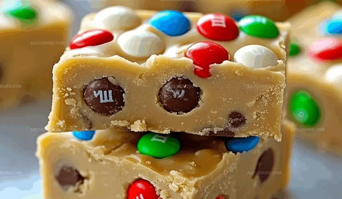 M&M Cookie Dough Fudge Recipe