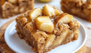 Maple Glazed Apple Blondies Recipe