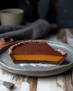Decadent Salted Caramel Chocolate Tart with a Crunchy Base Recipe