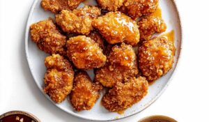 Oven-Fried Southern Hot Honey Popcorn Chicken Recipe
