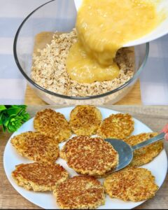 Sugar-Free Apple Banana Oatmeal Pancakes Recipe
