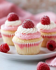 Raspberry Cream Cupcakes Recipe