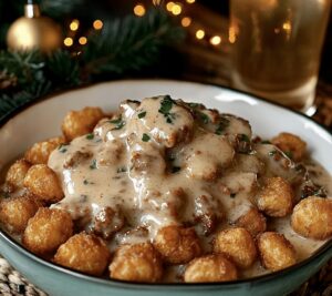 Tater Tot Breakfast Bowl With Sausage Gravy Recipe