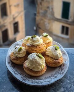 Pistachio Cream Puffs Recipe