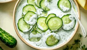 Aunt Joys Creamy Cucumber Salad Recipe