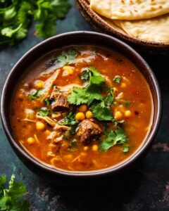 Hearty Moroccan Harira with Spiced Lamb & Lentils Recipe