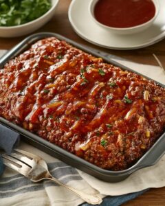 Sheet Pan Glazed Meatloaf Recipe