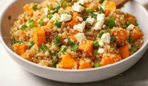 Sweet Potato Quinoa with Lemon Feta Vinaigrette Recipe