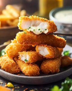 Golden Crunchy Baked Fish Fingers with Parmesan & Panko Recipe