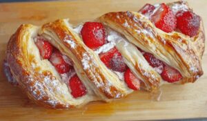 Strawberry Puff Pastry Braid With Cream Cheese Recipe