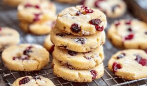Cranberry Shortbread Cookies Recipe
