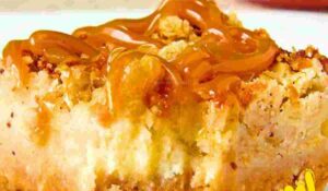 Caramel Apple Crisp Cheesecake Bars Recipe