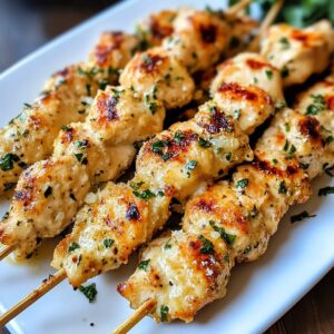Garlic Parmesan Chicken Kebabs Recipe