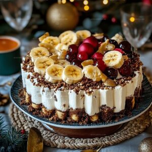 No-Bake Banana Split Cake Recipe