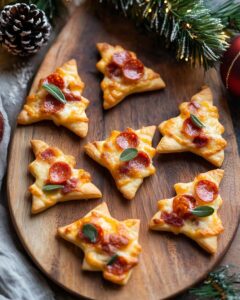 Puff Pastry Christmas Tree Pizza Bites Recipe