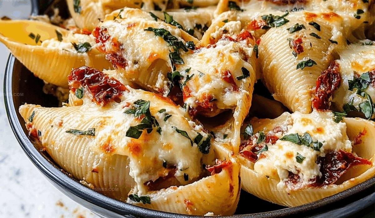 Creamy Sun-Dried Tomato and Ricotta Stuffed Shells Recipe