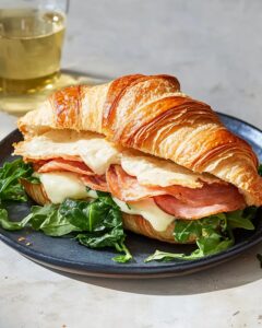 Croissant Sandwich with Ham and Havarti Recipe