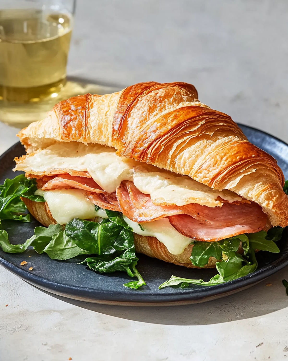 Croissant Sandwich with Ham and Havarti Recipe