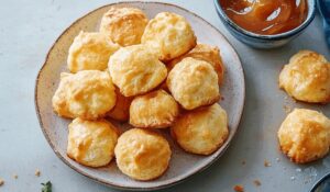 White Cheddar Gougeres Recipe