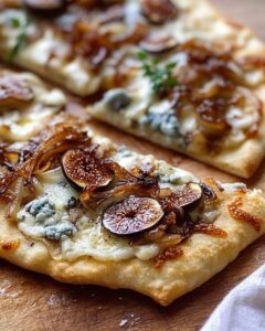 Caramelized Onion, Fig, and Blue Cheese Flatbread Recipe