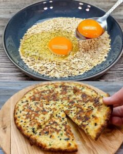 Cheesy Oatmeal Egg Bake Recipe