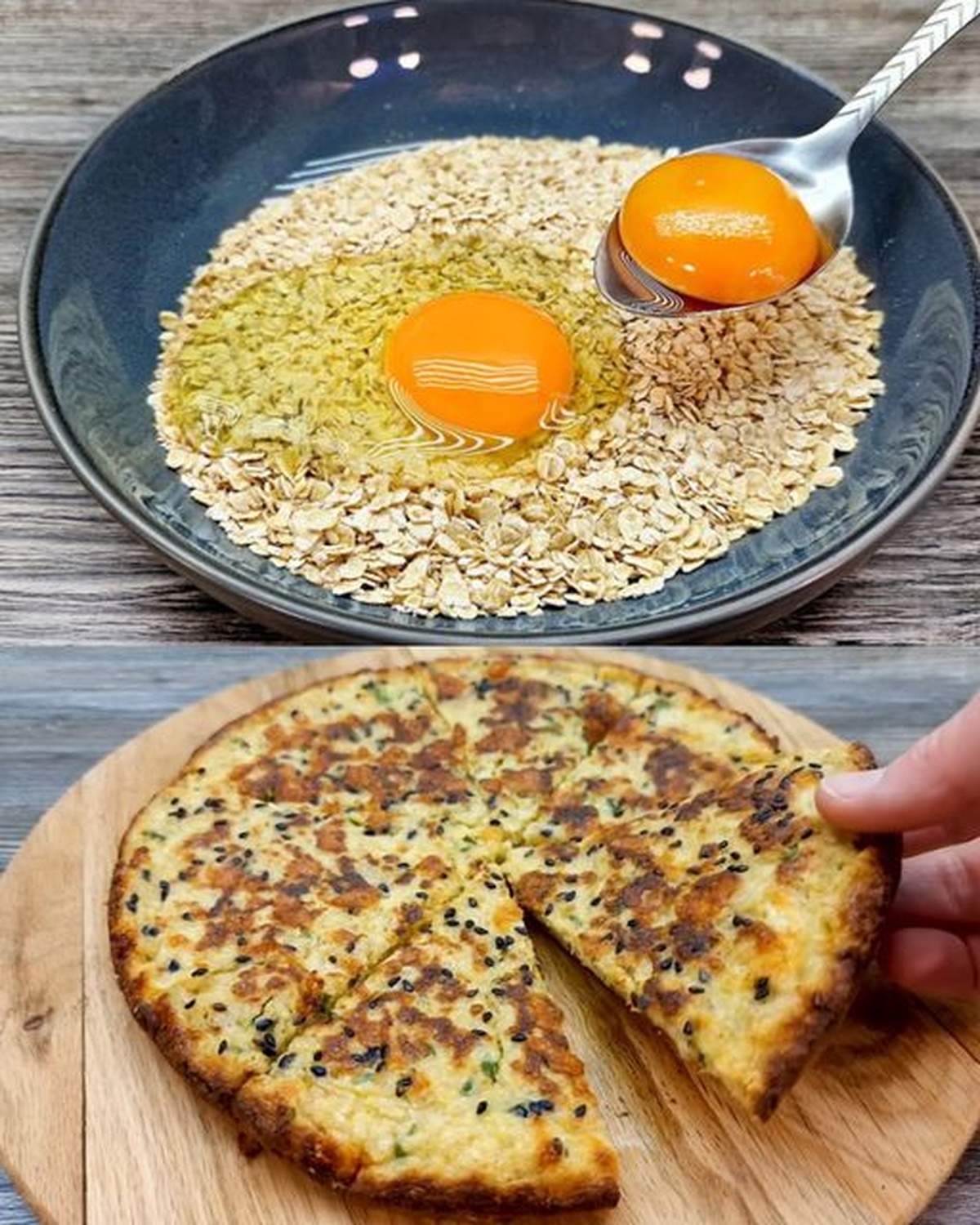 Cheesy Oatmeal Egg Bake Recipe