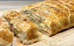 Potato, Ham & Cheese Puff Pastry Roll Recipe