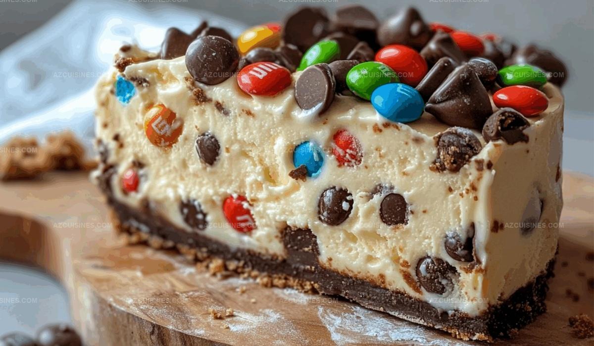 No Bake Monster Cookie Dough Cheesecake Recipe