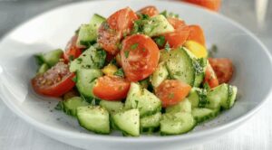 Cucumber Tomato Avocado Salad Recipe