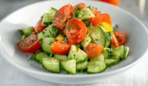 Cucumber Tomato Avocado Salad Recipe