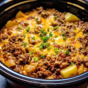 Slow Cooker Hamburger Potato Casserole Recipe