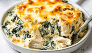 Chicken And Spinach Casserole With Cream Cheese Recipe