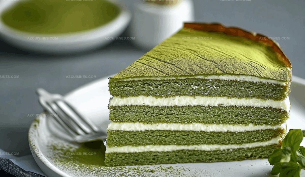 Matcha Mille Crepe Cake Recipe