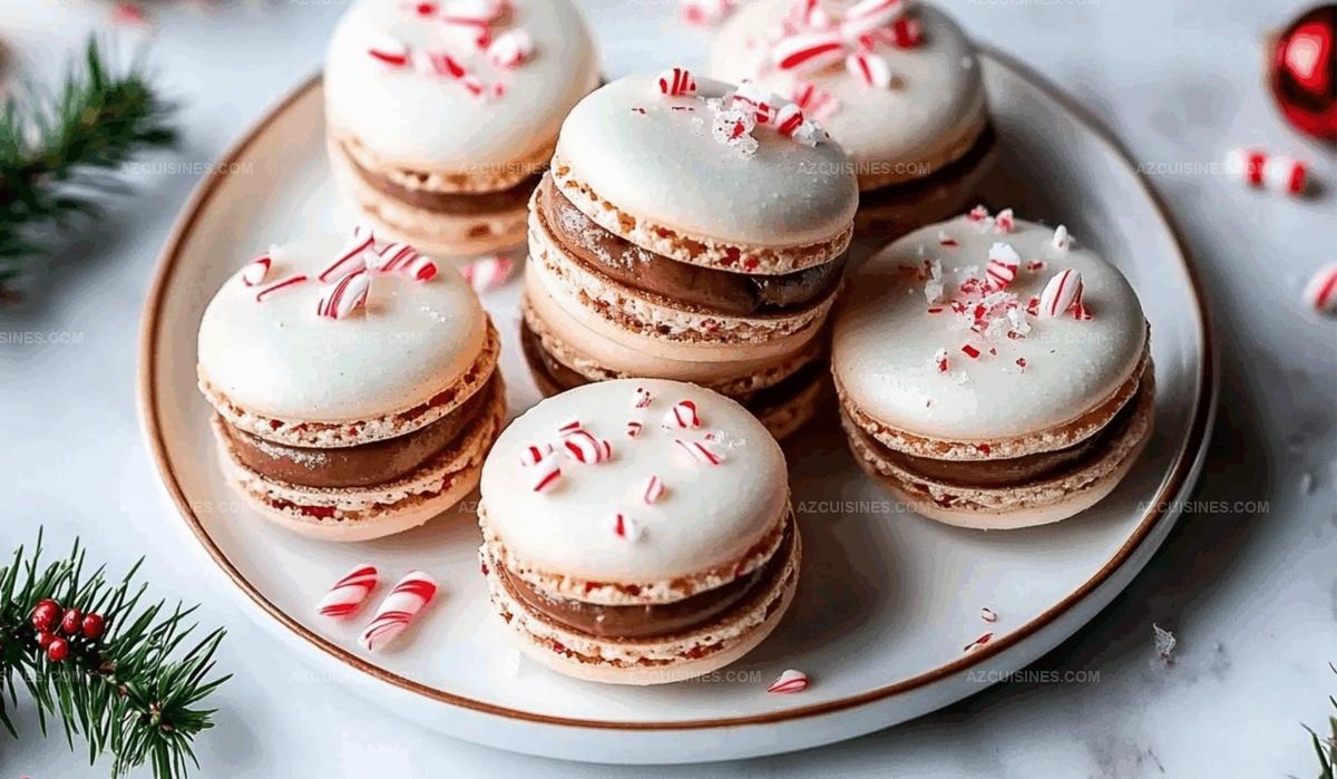 Peppermint Bark Macarons Recipe