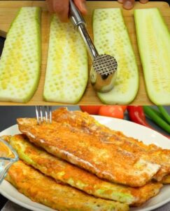 Zucchini Chops with Garlic-Dill Dip Recipe