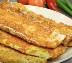 Zucchini Chops with Garlic-Dill Dip Recipe